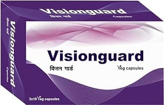 - Shrey’s Visionguard Natural Vision Support with Lutein, Zeaxanthin, Bilberry, DHA, Curcumin, Zinc & Essential Vitamins - 30 Vegan Capsules for Eye Health & Clarity (Pack of 1)