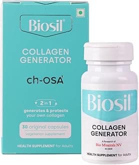 Biosil collagen booster for glowing, radiant skin, healthy, shiny hair/Supplement for Women & Men for Anti-Aging, fine line, wrinkles – 30 capsules