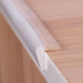 Angloria Edge Protector 100% Silicone, Baby Proofing Corners Clear Guards, Pre-Tape Adhesive Soft for Kids Safety, Child Table Cabinets Furniture Bumper (12ft, 0.4x0.4in(Width))