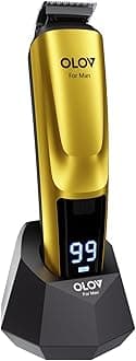 Beard Trimmer, 21 Piece Mens Grooming Kit and Hair Clipper, Cordless Rechargeable Electric Razor for Beard, Face, Nose, Hair Trimmer, Gold