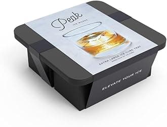 W&P Peak Silicone Extra Large Cube Ice Tray w/ Protective Lid | Charcoal | Easy to Remove Ice Cubes | Food Grade Premium Silicone | Dishwasher Safe, BPA Free