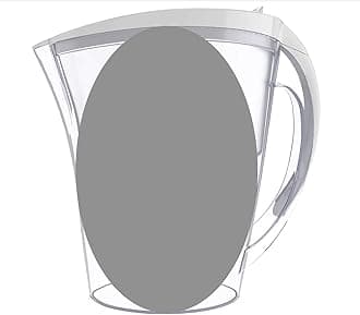 pH Refresh Alkaline Water Pitcher with Long-Life Filter – Alkaline Water Filter – Water Filtration System – High pH Alkaline Water Dispenser, 84oz, 2.5L (Grey)