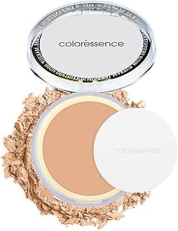 Coloressence Starlet Compact Powder for Instant Glow | Waterproof Setting Powder | Feather Like Texture | Free Application Puff Inside|Dusky-10gm