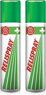 RELISPRAY Instant Pain Relief | Ayurvedic Spray- Effective in Muscle Pain Back Pain Joint Pain Knee Pain Ankle Pain Sprains Spasms & Cramps - (95GM) Pack Of 2