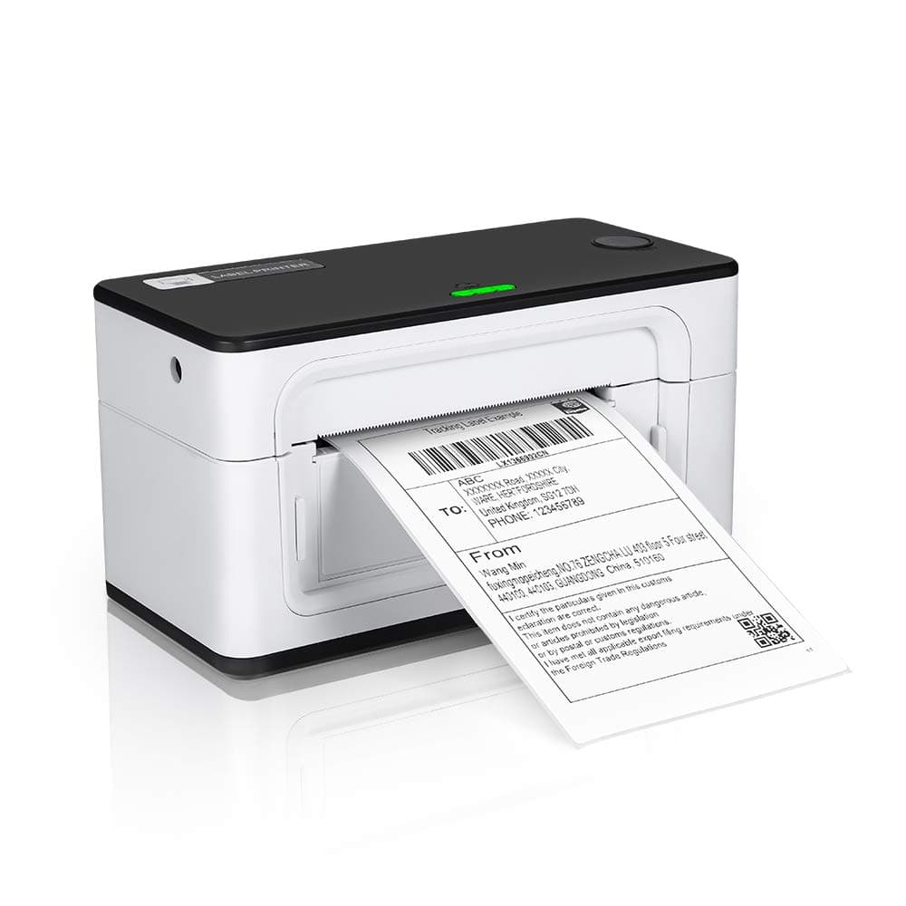 MUNBYN P941 USB Shipping Label Printer Compatible with Chrome, Mac Os, Windows, Linux, White