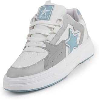 - Men's Colorblocked Mid Top Breathable Lace-Up Sneaker Shoes|Memory Cushion Casual Shoes|Chunky Streetwear Fashion Sneakers