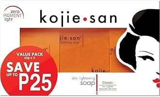 Kojie San Kojic Acid Original Skin Lightening Soap for Men and Women (65g Bars- Pack of 3)