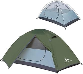 TOMOUNT Backpacking Tent 1-2 Person Waterproof Lightweight Double Layer Free-Standing Aluminum Pole for Outdoor Camping Hiking 4 Season