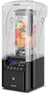 Commercial Quiet Shield Blender 2200W Professional Industrial Blenders Black 2.2L/ 74oz BPA-Free Pitcher for Ice Crushing, Shakes and Smoothies for Kitchen