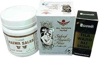 Halwa salab 250gm Safoof Mughlliz khas 100gm Tila Wajid ali shah 10ml