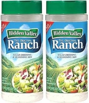 Hidden Valley Original Ranch Seasoning and Salad Dressing Mix, Two 8 Ounce Canisters (16 Ounces Total)