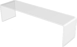 Clear Acrylic Display Risers- Premium Shelf Riser Display Stands and Plinths - Hoverstand- Made in UK (4mm-thick-40cm-10cm-10cm, Max Load 0.5kg)