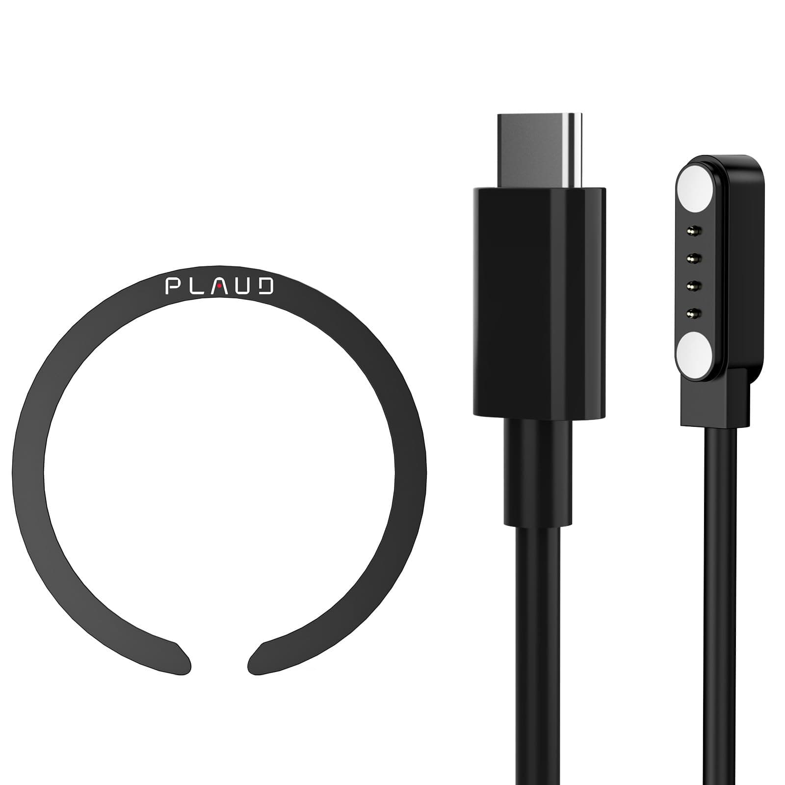 Voice Recorder Accessory Kit Set for PLAUD Note, Includes 2FT Magnetic USB-C Charging Cable and Magnetic Ring, Compatible with PLAUD Note AI Recorder