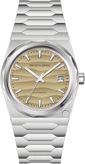 SPECHT&SOHNESpecht & Söhne 222 Gold Watch Men's Watches Automatic Mechanical Wriswatch Japan NH35 Movt Sports Wristwatch 37MM Waterproof