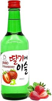 Korean Jinro Strawberry, Beverage Drinks Mixer 375ml - (Pack of 1)