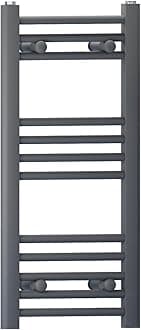 Myhomeware Anthracite Grey Heated Bathroom Towel Rail Radiator For Central Heating Elegant Designer In UK (400mm x 700mm (h))