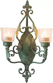 Metal Wall Sconces for Candles, Wall Candlesticks, Farmhouse Wall Sconces Vintage Candle Holders for Living Room, Hallway, Garden