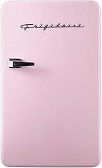 Retro Compact Refrigerator with Chiller, 3.2 cu ft Countertop Fridge, Built-In Bottle Opener, Rounded Corners, Premium, for Office, Bedroom, Dorm Room, Cabin, 18.5D x 20W x 31.5H (Pink)