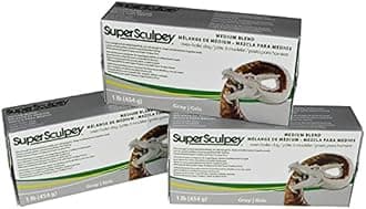 Sculpey Super Sculpturing Compound Medium Blend Gray Clay Pack of 3