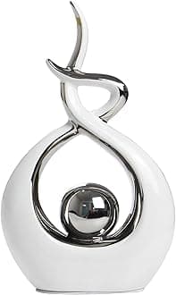 Norrclp Home Decor Modern Abstract Art Ceramic Statue Table Decorations for Dining Room Living Room Office Centerpiece