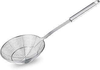 Spider Strainer Skimmer, Swify Stainless Steel Asian Strainer Ladle Frying Spoon with Handle for Kitchen Deep Fryer, Pasta, Spaghetti, Noodle, 5.5 Inch