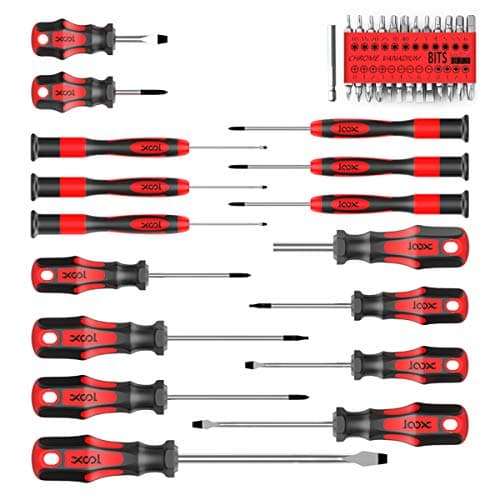 Screwdriver Set, Professional Screwdriver Set with Case, Torx Phillips Flat Hex Pozi Precision Screwdriver Set,42-PC Made of CRV with Heavy Duty Magnetic Tips for Home Repair,Improvement,Craft