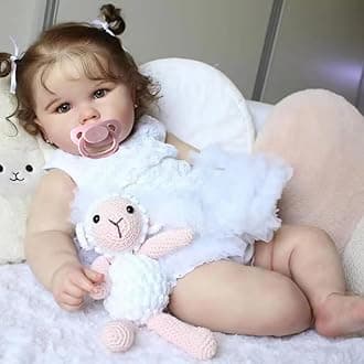 RXDOLL 24 Inch Realistic Reborn Toddler Girl Baby Dolls Real Life Soft Body Weighted Baby Doll Life Like Newborn Baby Dolls That Look Real Toddler Silicone Babies Girl