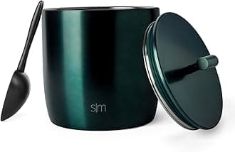 Simple ModernVacuum Insulated Ice Bucket with Lid and Scoop | For Cocktail, Champagne, Wine, Beer, & Hosting | Stainless Steel 100oz Capacity for Parties | Rocks Collection | Metallic Gunmetal Green