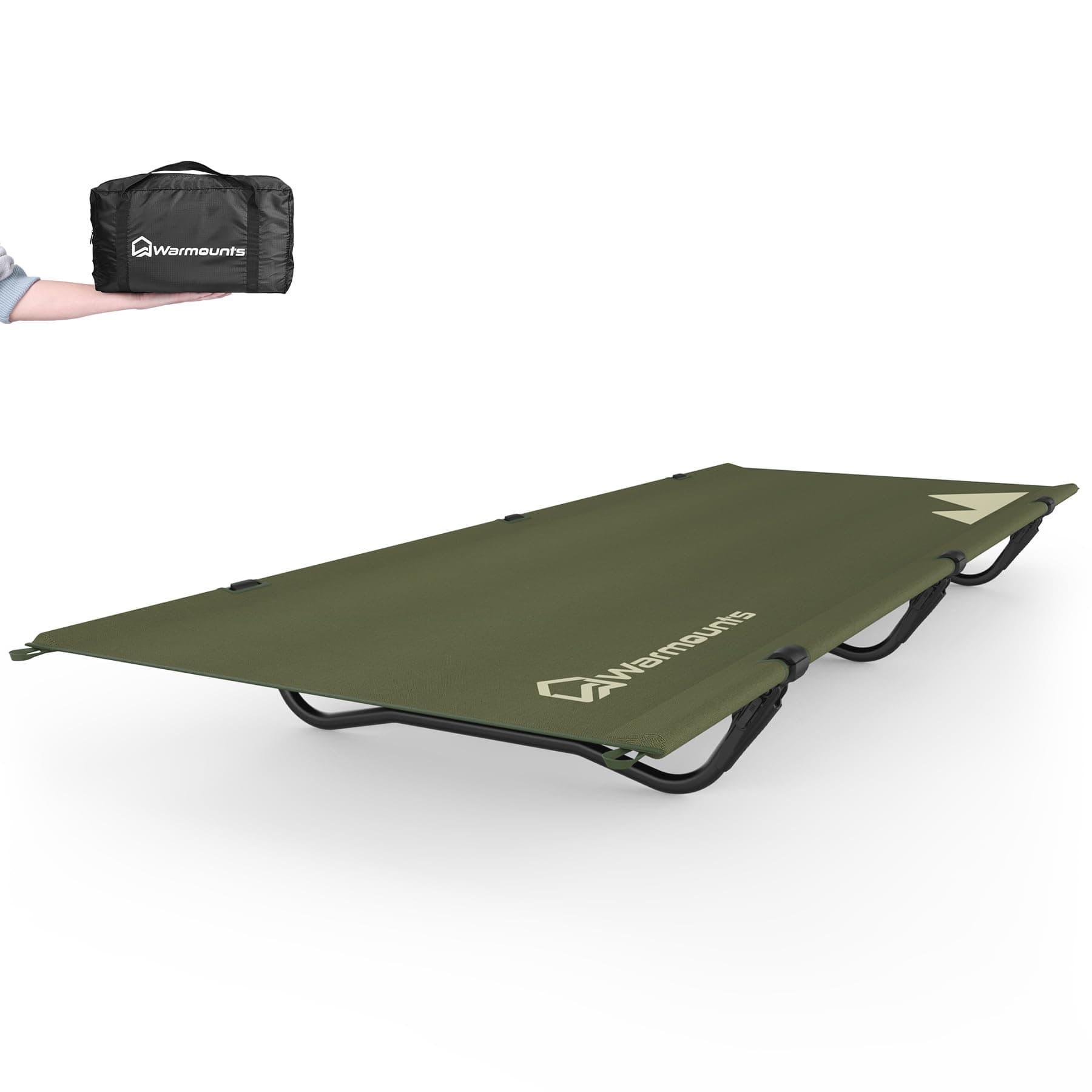 Ultralight Compact Camping Cot Pro, 3rd Generation FullGuard Lock Structure for 30s Setup, 30″ Wide Surface, Support 350lbs, Folding Backpacking Cot w/Storage Bag for Outdoor (Oxford Green)