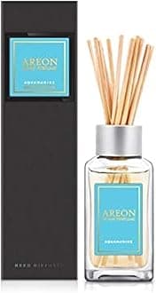 Areon Home Fragrance Luxury Perfume Reed Diffuser + 10 Rattan Reeds, Aquamarine PSL04 85ml