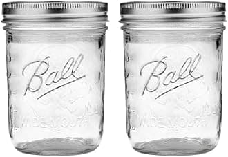 Wide Mouth Pint Mason Jars with Lids & Bands | 16-oz | 2-Pack