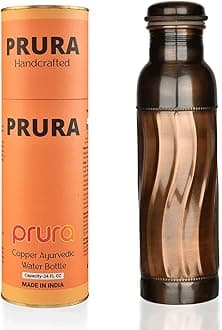 PRURA Black Wave Copper Water Bottle Pure Copper Vessel for Drinking - Drink ...