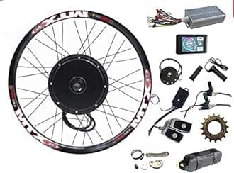 NBPOWER 135mm Dropout e-Bike Kit 48V-72V 3000w E-Bike Conversion Kit 100km/h Speed 3000W ebike Conversion Kit (27.5" Rear)