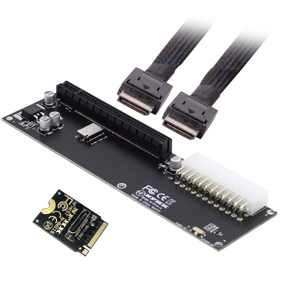 PCI-E 3.0 M.2 M-Key to Oculink SFF-8611 SFF-8612 Host Adapter for GPD Win Max2 External Graphics Card & SSD