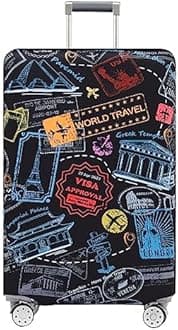 Travelkin Luggage Cover Washable Suitcase Protector Scratch Resistant Fits 18-32 Inch Luggage