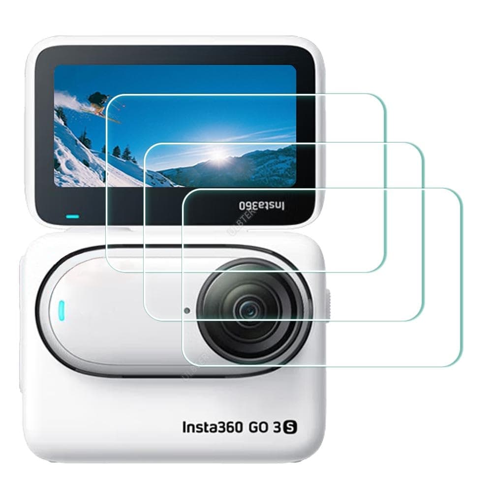 Screen Protector for Insta360 GO 3S 360 [3 Pack] Tempered Glass for Insta 360 GO 3S 0.3mm 9H Hardness Anti-Scrach Anti-Bubble