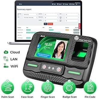 Biometric Employee Time Clock with Online Reporting Model CB4000