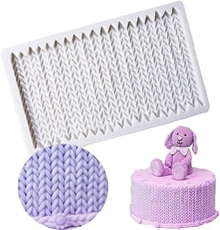 Fondant Sweater Knit Knitting Texture Silicone Chocolate for Fondant Chocolate Cake Decoration Silicone