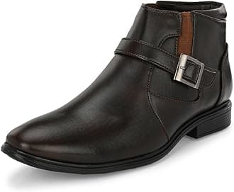 MACTREEPU Leather Men's Formal Ankle Boots