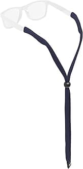 Chums Original Cotton Retainer - Unisex Eyewear Keeper for Sunglasses & Glasses - Adjustable Fit, Washable & Made in USA (Standard-End, Navy),One Size,Petrel S54