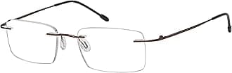 - Eyekepper Frameless Reading Glasses for Men Reading - Rectangle Rimless Reader Eyeglasses Brown