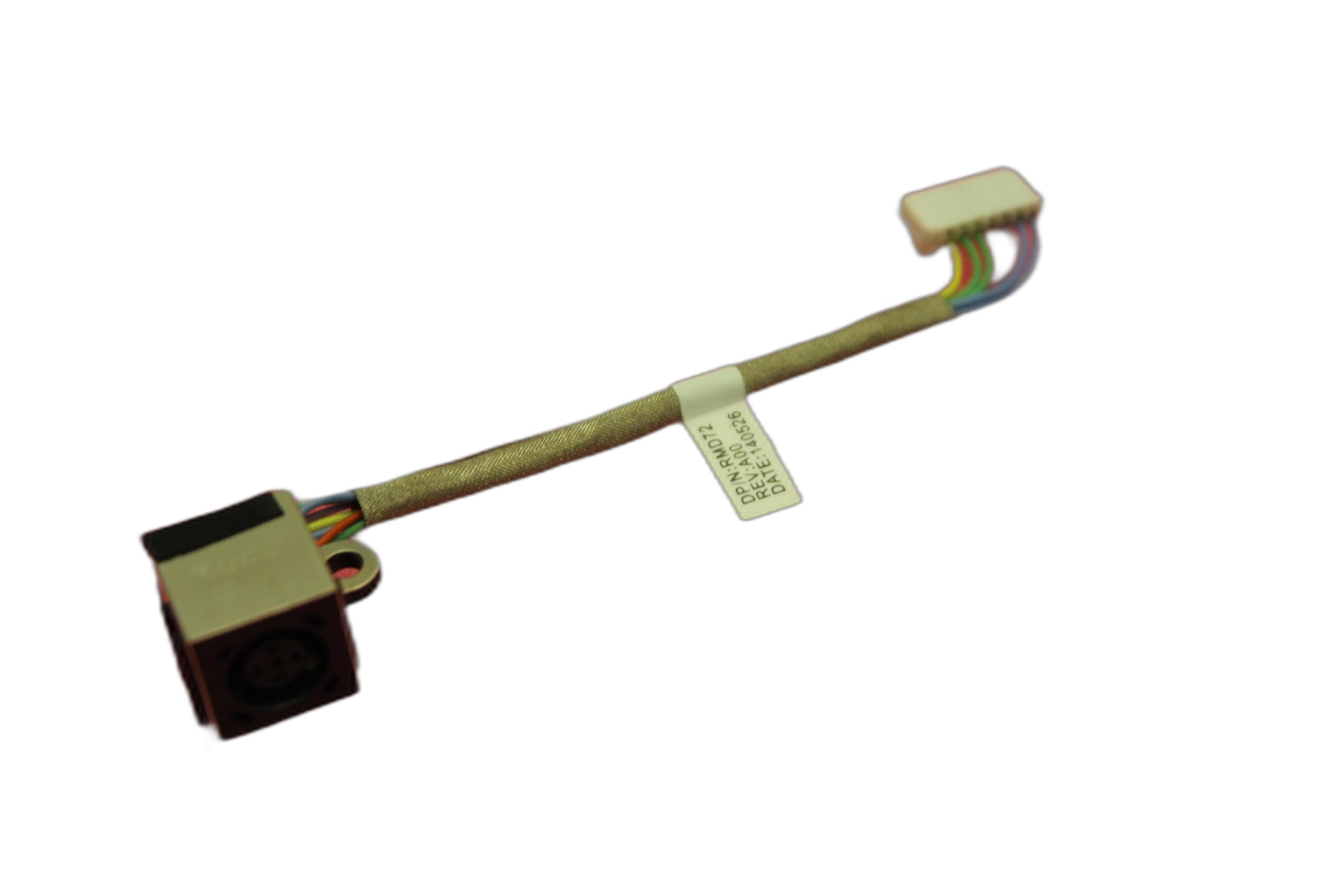 DBParts DC Power Jack Plug Socket Harness Cable For Dell XPS L701X L702X, P/N: RMD72 0RMD72 4HC13 04HC13 DD0GM7PB000, 7-Wire 8-Pin, Plug In