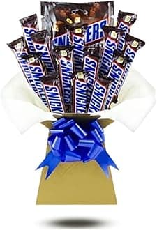 Delicious Snickers Chocolate Bouquet (Birthday Card)