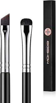 EIGSHOW Angled Eyeliner Brush & Eyeshadow Brush, High-End Precision Gel Liner and Short Smudge Brushes for Cat Eye, Winged Liner (E835&E806)