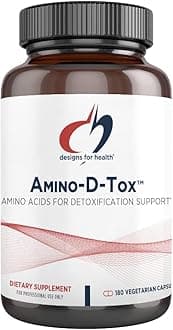 Designs for Health Amino-D-Tox - Amino Acid Detox + Liver Cleanse Support - Supplement Blend with Glycine, Calcium D Glucarate, NAC + More - Non-GMO (180 Capsules)