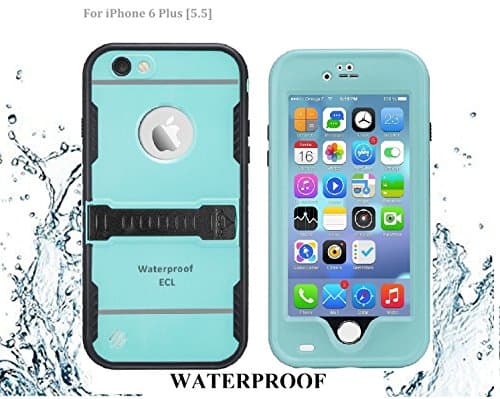 iPhone 6 Plus Case, E.C.L USA Waterproof Dirtproof Shockproof Durable Case for Apple iPhone 6 Plus [5.5], Fully Supports Finger Print Function for iPhone 6 Plus [5.5] (iPhone 6 [5.5], Turquoise)