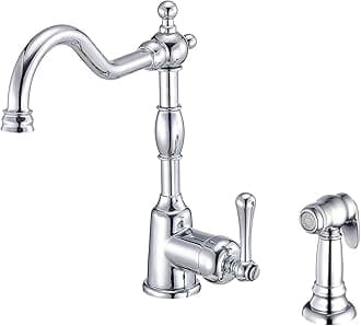 Danze D401157 Opulence Single Handle Kitchen Faucet with Side Spray, Chrome