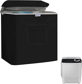 Vibiubo Twin Tub Washing Machine Cover for 13lbs Portable Mini Compact Washer Machine,Waterproof, Sun-Proof, Extend their Service Life, Zipper Design for Easy Use (24"W×17"D×27"H)