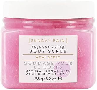 Scrub Away Brightening Body Scrub for Extra Smooth & Soft Skin, Vegan & Cruelty-Free with Vitamin Rich Acai Berry Extract, 265g