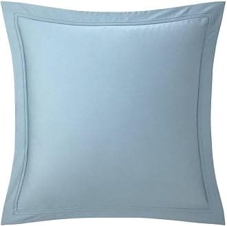 Yves Delorme Triomphe Fjord Euro 26 x 26 in Sham - Extra Soft and Warm Luxury Sheets, 100% Natural Organic French Bed Linens - Breathable and Durable
